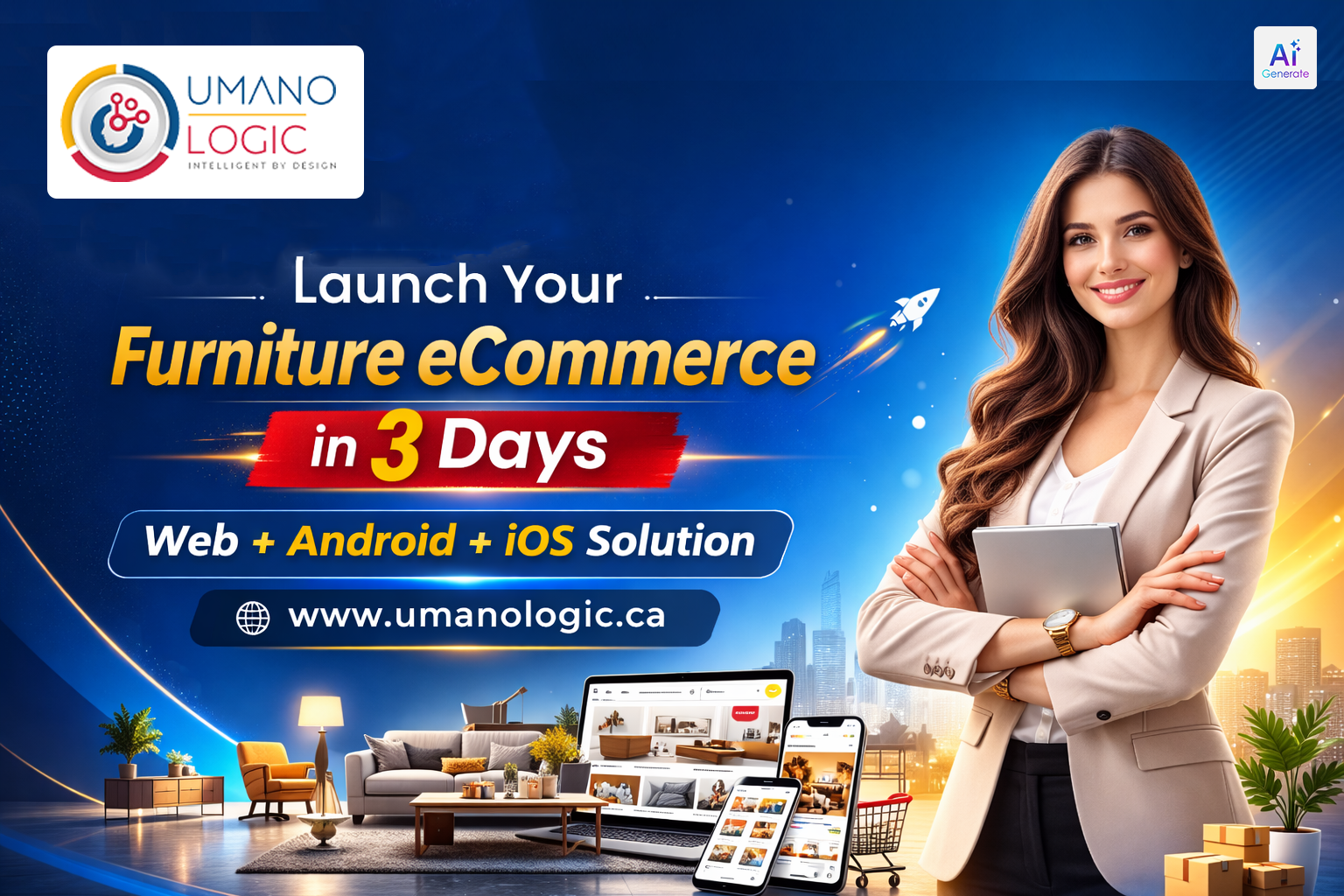  Launch Your Furniture eCommerce in Just 3 Days with Umano Logic